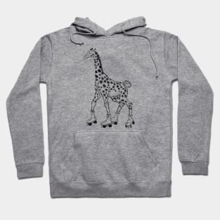 SEEMBO Giraffe Skating Roller Skates Skate Derby Fun Skater Hoodie